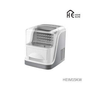 Home Elite Ice Maker, 15Kg, Clear Square Ice, Grey + White